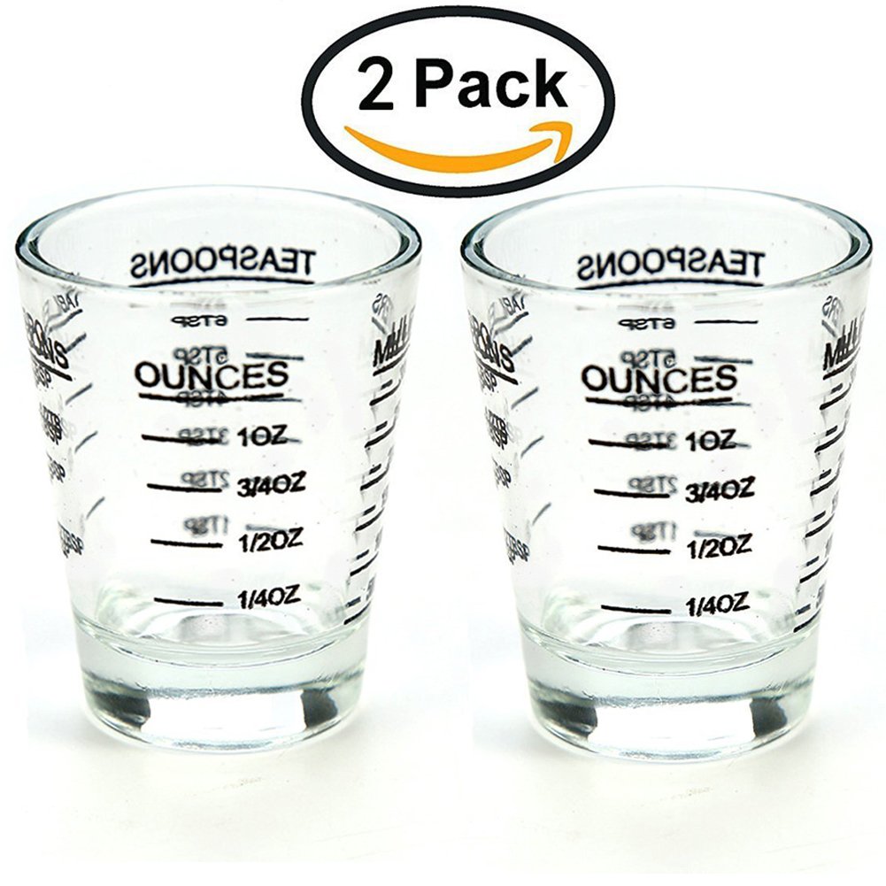 Shot Glasses Measuring cup Liquid Heavy Glass Wine Espresso 26