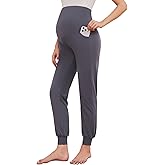 AMPOSH Women's Maternity Jogger Pants Soft Stretchy Sweatpants Pregnancy Lounge Clothes