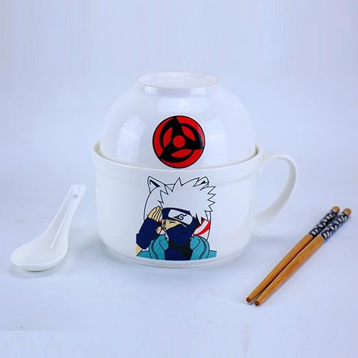 Amazon.de LVMMO Naruto Ramen Bowl Set Kaffeetasse/Wassertasse Gedruckt mit AnimeCharakteren