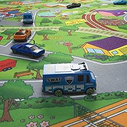 PREXTEX Toddler Playmat - Car Rug Play Mat with 25