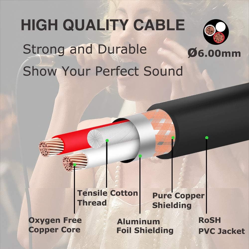 USB Microphone Cable 10Ft, HOSONGIN USB Male to XLR Female Mic Link Converter Cable Studio Audio Cable Connector Cords Adapter for Microphones or Recording: Musical Instruments