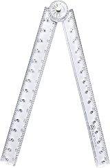 Guagua 2Pack Folding Transparent Ruler 30 cm 300 mm Clear Protractor view 3