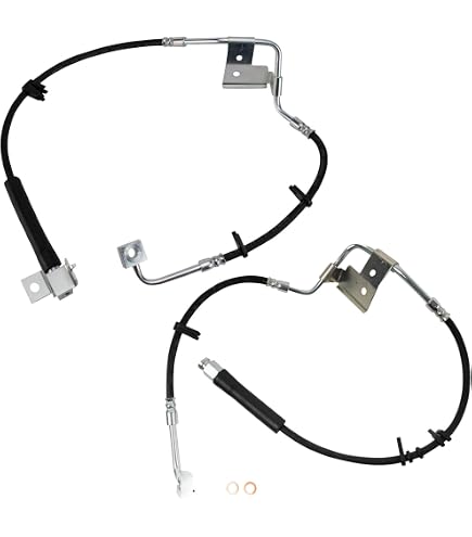 A-Premium Rear Brake Hose Set (2) For 2001-2002 Dodge Ram 2500/3500 - Replaces 52009990AD, DOT Certified