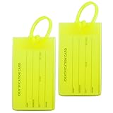 2 Packs Colorful Flexible Travel Luggage Tags for