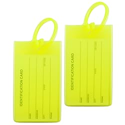 2 Packs Colorful Flexible Travel Luggage Tags for