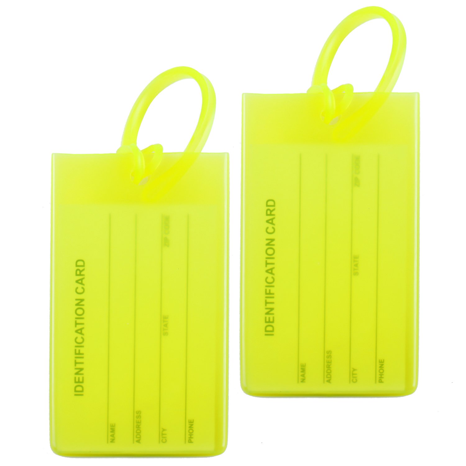 2 Packs Colorful Flexible Travel Luggage Tags for