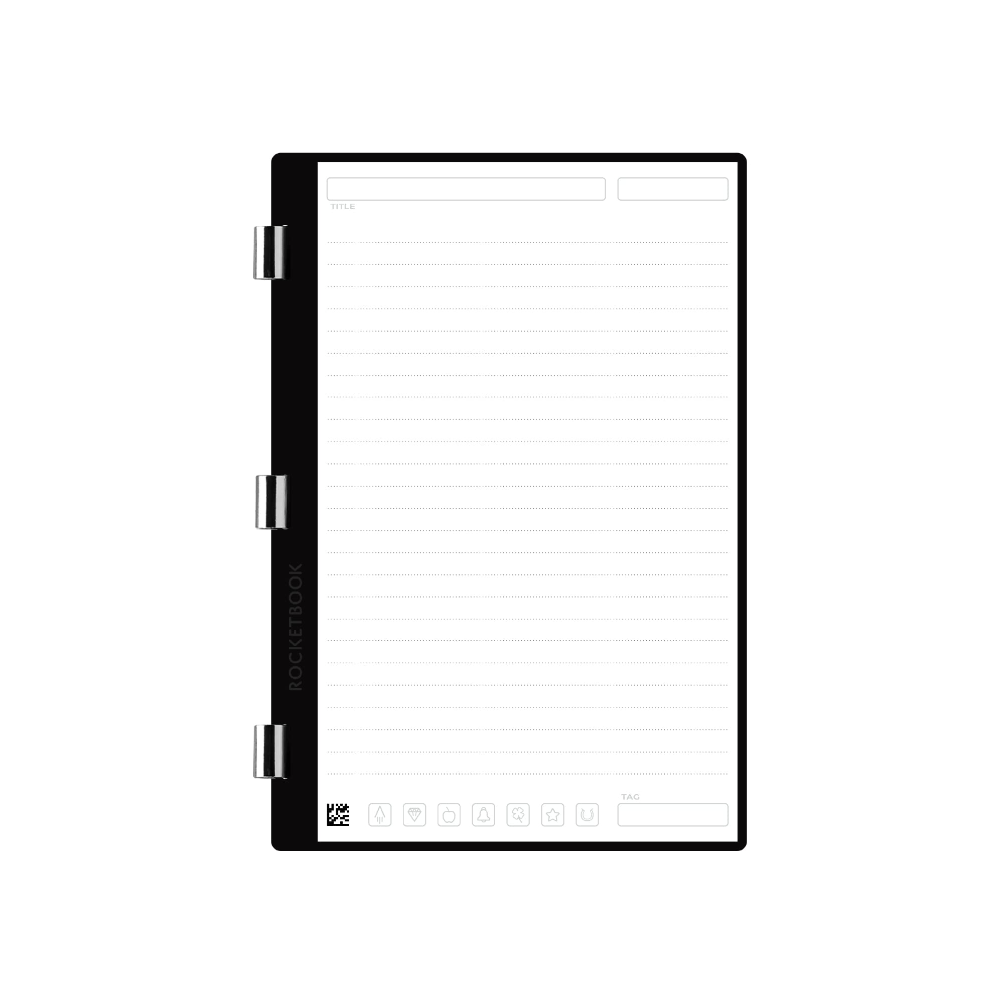 ROCKETBOOK Pro Lined Page Pack | Scannable Pro Notebook Paper - Write, Scan, Erase, Reuse | 20 Lined Sheets,White | Executive Size: 6 in x 8.8 in