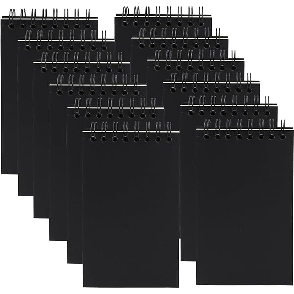 1 Pack College Ruled Notebook,Hard Black Cover Spiral Notebook,Memo - View #2