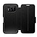 OTTERBOX Strada Series Leather Wallet Case for Samsung Galaxy S7 - Frustration FRĒe Packaging - Phantom (Black/Black Leather)