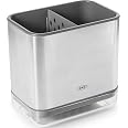 OXO Good Grips Stainless Steel Sink Organizer Caddy & Sponge Holder | Holds Sponge, Soap, And Scrubbers, Rust-Resistant Steel