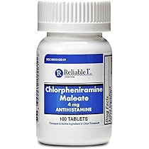 Amazon Com Reliable 1 Chlorpheniramine Maleate 4mg 100 Tablets 6 Bottles Health Household