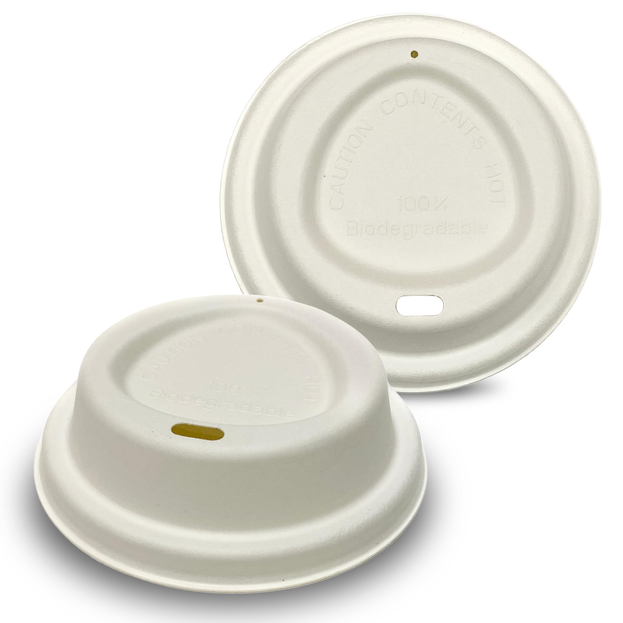 DISPOSABLE GREEN - Cup Lid for NEXTGEN Coffee Cups, Coffee Cup Lids Suitable for Single-Wall Disposable Coffee Cups, Made from Sugar Cane Pulp, Fits 10, 12, & 16 Oz 50 Pack