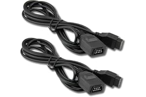 WisVertor 2X New 6 Foot Controller Cord Extension for Sega Genesis - 6' Ft. Cable
