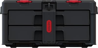 Keter Stack n' Roll 2 Drawer Tool Storage Box Black