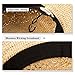 Womens 100% Raffia Straw Crochet Hat Foldable UPF Summer Beach Sun Hats 56-58CM Beige