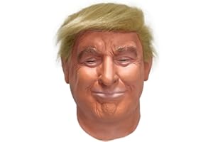LEKA NEIL Realistic Celebrity Masks Latex Costume for Adults American Campaigner Mask Great Halloween Costume Accessory Adult size Orange