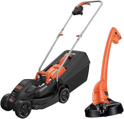 BLACK+DECKER 32cm Electric Rotary Mower with GL250 Grass Trimmer