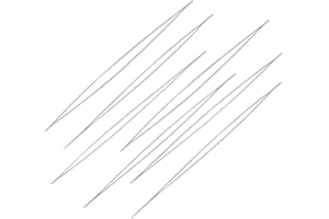 Craftdady 10Pcs Big Eye Beading Needles 4.92-Inch Stainless Steel Collapsible Embroidery Sewing Needles for Jewelry Making