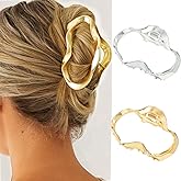 Gortin Claw Clips Gold Metal Hair Clips Nonslip Medium Hair Claw Hair Barrettes Fancy Hair Accessories for Women