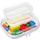 BAISDY 3 Pack Clear Hard Shell Zipper Case, Waterproof Cosmetic Bag Toy Storage Organizer Pencil Case Hard Plastic Pouch for Travel Office Home