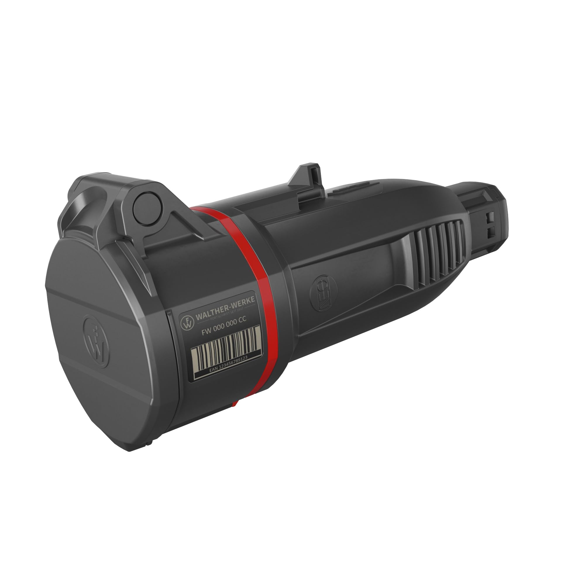 Walther Werke 1345176 FW310506SK CEE coupling 16A 5-pin 400V 1 piece, black, red