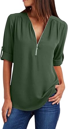 chiffon blouses amazon