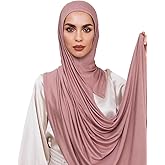 Slip-on Instant Premium Jersey Hijab Head Scarf Wrap for Muslim Women Made in Turkey