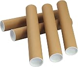 Globe Packaging 25 x A3 Postal Tubes 330mm x 50mm Ends Caps view 1