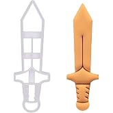 BAKERLOGY Knight Sword Cookie Cutter - Detailed Biscuit Cutter Design for Baking and Crafts, ideal on fondant, dough, clay