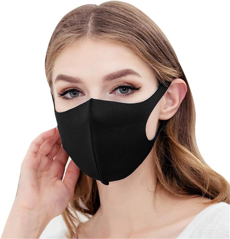 Anti-Dust Polyester Cotton Mouth Face Mask Black Windproof Face Mask for Cycling Camping Travel