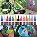 DealKits 16 Colors Paint Marker Pens for Rock Painting [Oil-Based] [Quick Dry] [Water Resistant] for Art Rock Painting Wood Glass Metal and Ceramic, Medium Tip ...