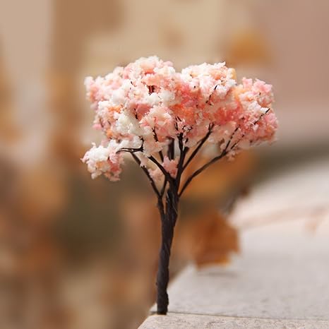 Amazon Liebeye 桜の木 人工観葉植物 真似 ミニ マイクロ景観 樹脂ツリー ミニチュアガーデン 装飾 工芸品 ドールハウス 植木鉢 人工 造花 家飾り インテリア おしゃれ 可愛い 桜の木 造花 オンライン通販
