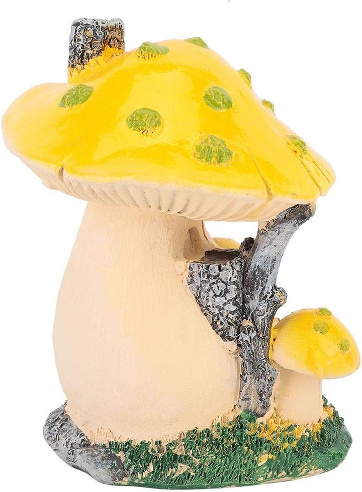 Mumusuki Miniature Fairy Garden Mushroom House Ornament, DIY Craft Pot Fairy Dollhouse Décor Outdoor Decor Home Decoration - Image 5