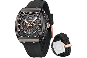 OLEVS Mens Watches Stylish Chronograph Waterproof Luminous Silicon Strap Multifunction Watches for Men Business White Men Wrist Watch