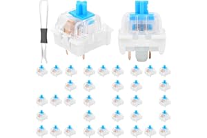 200 PCS Mechanical Keyboard Switches with Key Puller, Clicky 3 Pin Key Switches Compatible with Most Mechanical Keyboards for