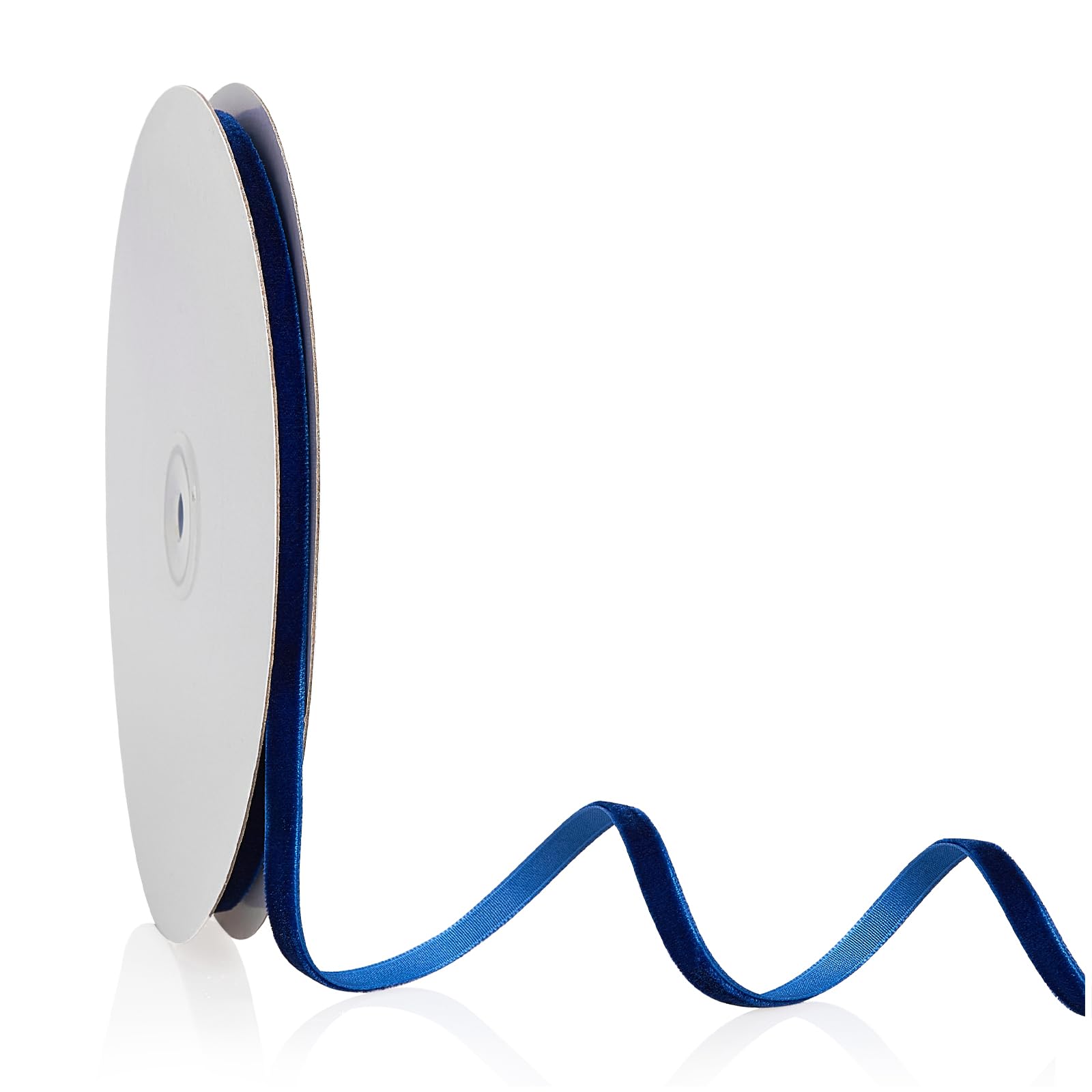 Photo 1 of 1/4" X 20 Yards Navy Blue Velvet Ribbon for Christmas Tree Wreath Decoration Handmade Crafts Ornaments Gift Wrapping & Bow Making