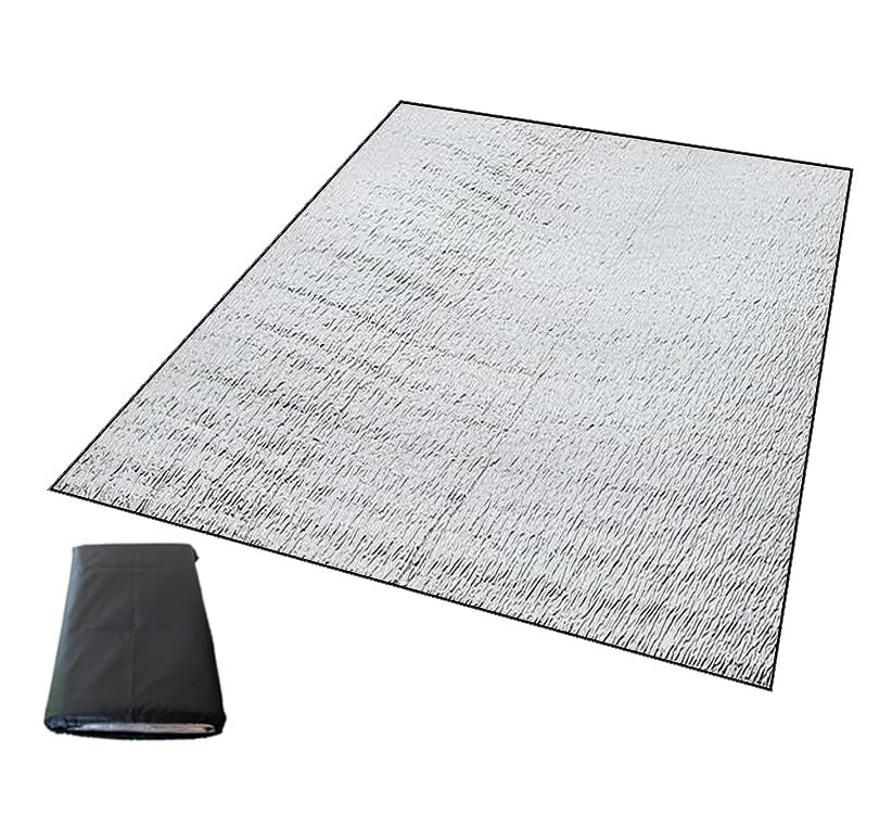 Aluminium Camping Mat, Foam Sleeping Mats for Camping, Reflective Aluminium Foil Insulation Mats, Tent Mat, Ground Mat, 200 X 200 cm