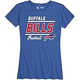 Team Fan Apparel NFL Gameday Women's Relaxed Fit T-Shirt - Rib Neck Contour - Tagless Short Sleeve Tee - Stay Cool & Stylish (Buffalo Bills - Royal, XX-Large)