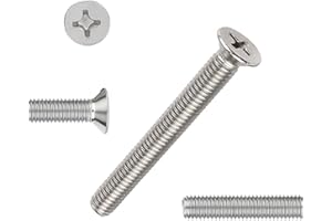 QISHENG 100 PCS #6-32X2 Stainless Steel Phillips Flat Head Machine Screws,DIY,Repair,Install Furniture and Electrical Appliances ScrewsStainless Steel 18-8 A2(304) Screw,Home Screw
