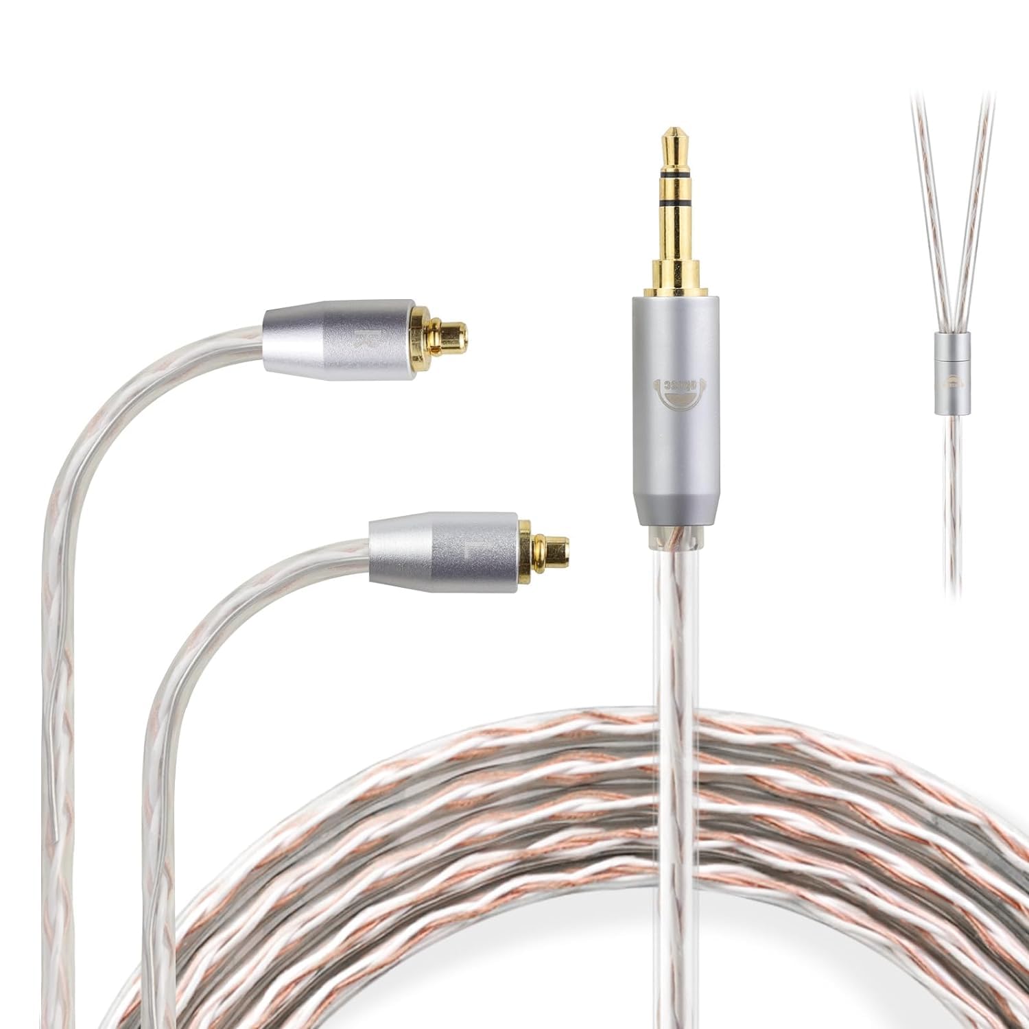 okcsc IE300 to 3.5MM Upgraded Replacement Cable for Shure Earphones Cable 4 Core for SENNHEISER IE300/IE600/IE900 AKG N5005 N30 N40 3.94FT