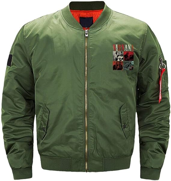 Amazon Nirvana ニルヴァーナジャケット メンズ アウター フライトジャケット ミリタリー ジャンパー 長袖 ブルゾン 防風 パーカー スウェット ジップアップ カジュアル おしゃれ 上着 春秋冬服 大きいサイズ男女兼用 コート ジャケット 通販