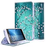 Coolpad Rogue Case, NageBee - Design Dual-Use Flip PU Leather Fold Wallet Pouch Case Premium PU Leather Wallet Flip Case for Coolpad Rogue (Wallet Plum Blossom)