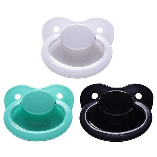 LittleForBig Bigshield Generation 2 Erwachsene Größe Schnuller Dummy für Erwachsene Baby ABDL-Schwarz,Weiß,Grün