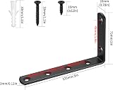 Hmkesoteric 9 Pcs Black Shelf Brackets 90 Degree Heavy Duty Wall Mounted view 2