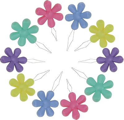 Gunwon Needle Threader Set 10pcs Flower Threaders Colorful for Hand Sewing