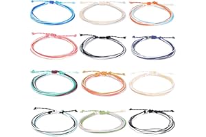 yfstyle Handmade Summer String Bracelets for Women Boho Braided Bracelets Adjustable Boho Beaded Bracelets Waterproof Surfer Beach Bracelet Boho Jewelry for Women Men