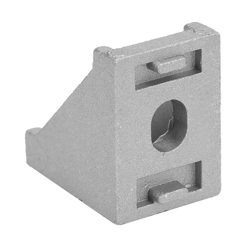 Garosa 50Pcs Cast Corner Bracket for 2028 Series Aluminum Extrusion, 2-Holes Right Angle L-Shape Bracket, Heavy Duty Aluminum Extrusion Corner Connector Bracket