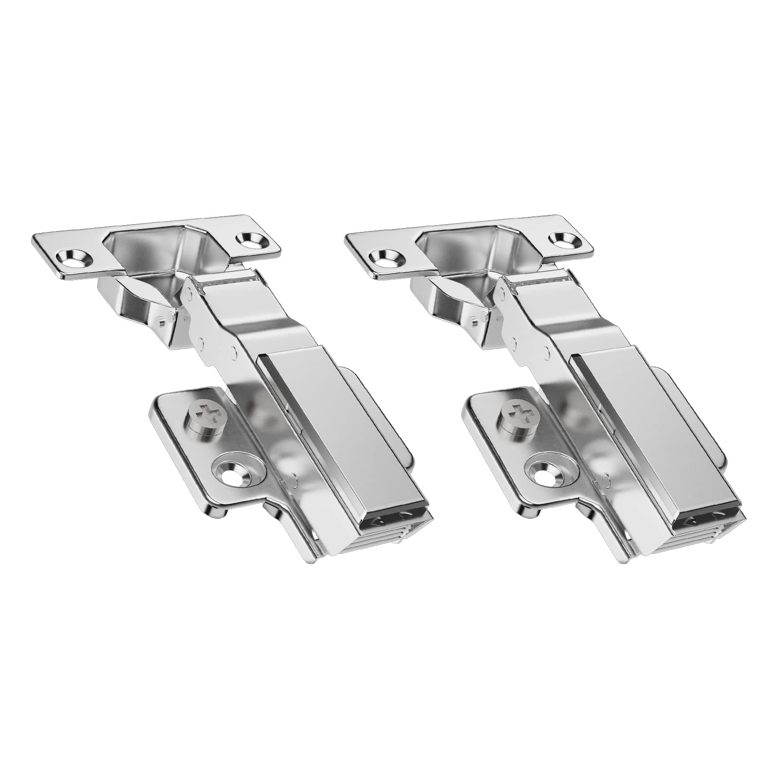 AOLISHENG 35mm Soft Close Kitchen Cupboard Cabinet Hinges Door Hinges, Full Overlay 100 Degree Wardrobe Hinges with Screws, 2 Pcs(1 Pair)