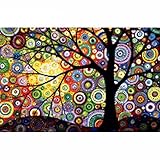 5D DIY Diamond Painting Tree Diamond Painting Cross Stitch Colorful Dream Tree Diamond Drill Rhinestone Home Decoration