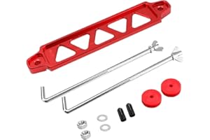 WEZCHUGHAOL Battery Hold Down Sets, Billet Aluminum Battery Tie Down Mount Bracket with Stainless Steel J Bolts, Universal 8"